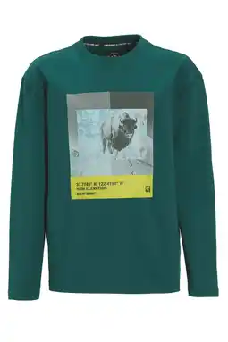 Wehkamp Me & My Monkey longsleeve met printopdruk donkergroen aanbieding
