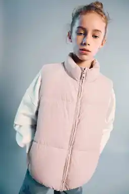 Wehkamp Mango Kids bodywarmer lichtroze aanbieding