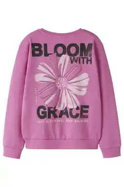 Wehkamp NAME IT KIDS sweater met backprint roze aanbieding