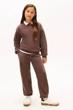 Wehkamp Tommy Hilfiger joggingbroek donkerbruin aanbieding