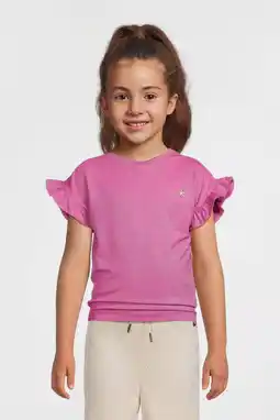 Wehkamp Like Flo T-shirt fuchsia met glitter aanbieding