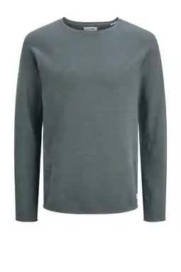 Wehkamp JACK & JONES ESSENTIALS trui fijn gebreid grijsblauw aanbieding