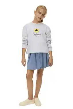 Wehkamp VERO MODA GIRL sweater grijs melange aanbieding