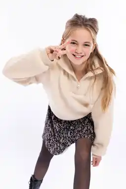 Wehkamp No Way Monday teddy sweater beige aanbieding