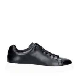 Wehkamp BOSS leren sneakers zwart aanbieding