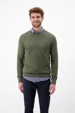 Wehkamp LERROS pullover fijn gebreid groen aanbieding