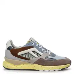 Wehkamp Floris van Bommel suède sneakers taupe/blauw aanbieding