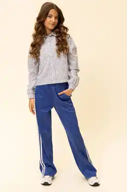 Wehkamp LOOXS 10sixteen straight casual broek blauw aanbieding