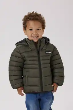 Wehkamp NAME IT MINI gewatteerde jas donkergroen aanbieding