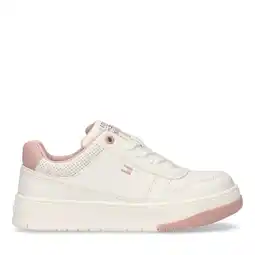 Wehkamp Tommy Hilfiger sneakers ecru/roze aanbieding