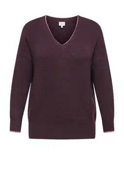 Wehkamp ONLY CARMAKOMA pullover donkerrood aanbieding