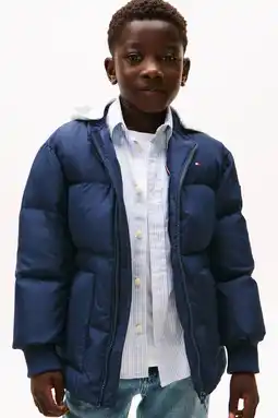 Wehkamp Tommy Hilfiger gewatteerde jas donkerblauw aanbieding