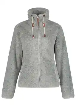 Wehkamp Icepeak teddy fleece vest Colony grijs aanbieding