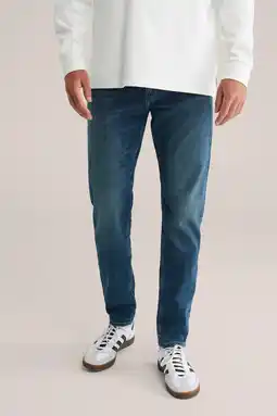 Wehkamp WE Fashion Blue Ridge slim fit jeans green cast denim aanbieding