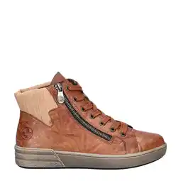 Wehkamp Rieker gevoerde veterboots cognac aanbieding