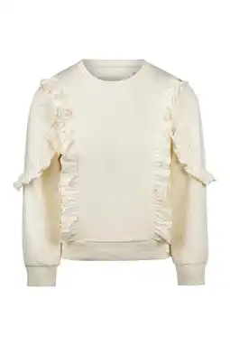 Wehkamp Koko Noko sweater met ruches ecru aanbieding