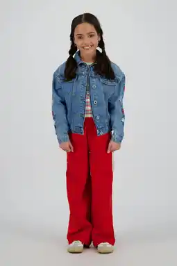 Wehkamp Vingino wide leg broek rood aanbieding
