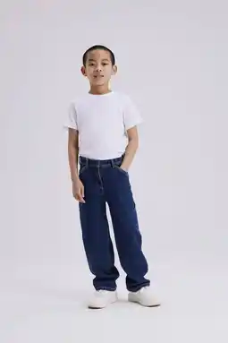 Wehkamp NAME IT KIDS straight leg jeans NKMRYAN dark blue denim strong aanbieding