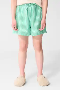 Wehkamp Shoeby regularwaist gestreepte casual short groen aanbieding