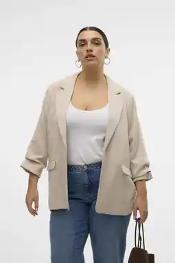Wehkamp VERO MODA CURVE regular blazer zand aanbieding