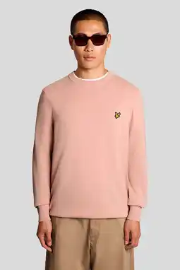 Wehkamp Lyle & Scott trui fijn gebreid lichtroze aanbieding
