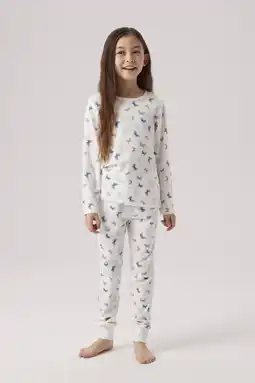 Wehkamp NAME IT KIDS pyjama met vlinderdessin ecru/blauw/zand aanbieding
