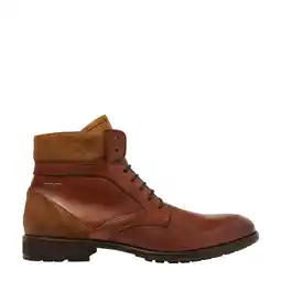 Wehkamp Van Lier Henry leren veterboots cognac aanbieding