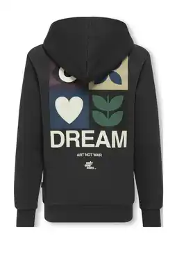 Wehkamp ONLY & SONS JUNIOR hoodie met backprint antraciet aanbieding