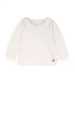 Wehkamp Petite Maison baby longsleeve Kim naturel wit aanbieding