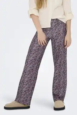 Wehkamp KIDS ONLY GIRL wide leg casual broek paars aanbieding