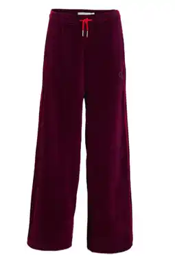 Wehkamp Calvin Klein fluwelen Wide leg casual broek paars aanbieding