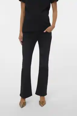 Wehkamp MAMALICIOUS zwangerschaps flared jeans black denim aanbieding