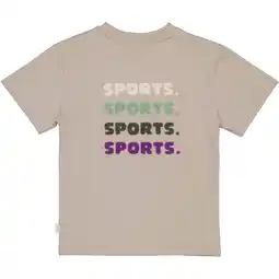 Wehkamp QPI T-shirt met backprint taupe aanbieding