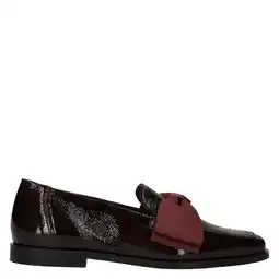 Wehkamp Manfield lakleren loafers met strik bordeaux aanbieding