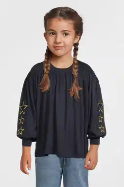 Wehkamp Me & My Monkey top met sterren donkerblauw aanbieding
