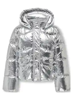 Wehkamp KIDS ONLY GIRL gewatteerde jas zilver aanbieding