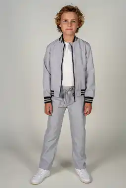 Wehkamp Le Chic Garcon tapered chino grijs melange aanbieding