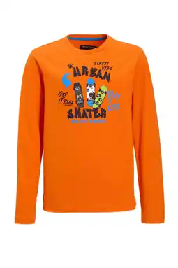Wehkamp Orange Stars Longsleeve met printopdruk oranje aanbieding