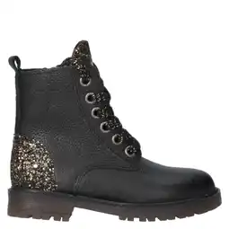 Wehkamp Clic! leren veterboots zwart aanbieding