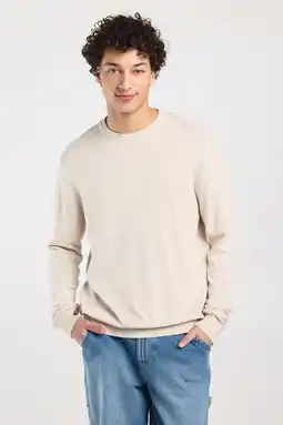 Wehkamp America Today relaxed fit gebreide trui - beige aanbieding