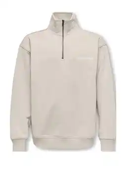 Wehkamp ONLY & SONS JUNIOR sweater met backprint beige aanbieding