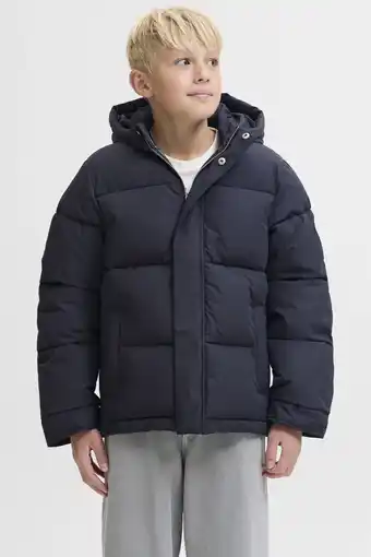 Wehkamp JACK & JONES JUNIOR gewatteerde jas donkerblauw aanbieding
