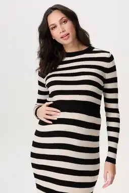 Wehkamp Noppies maternity zwangerschaps gestreepte longsleeve zwart fijn gebreid aanbieding