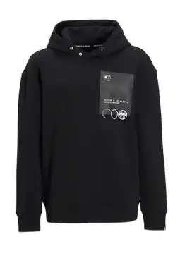 Wehkamp Me & My Monkey hoodie met printopdruk zwart aanbieding