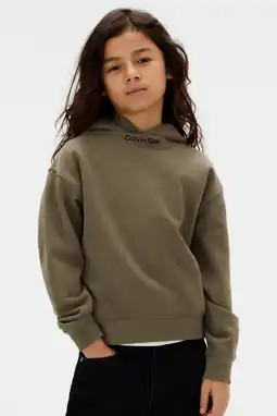 Wehkamp Calvin Klein hoodie donkergroen aanbieding