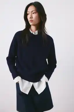 Wehkamp Mango pullover donkerblauw aanbieding