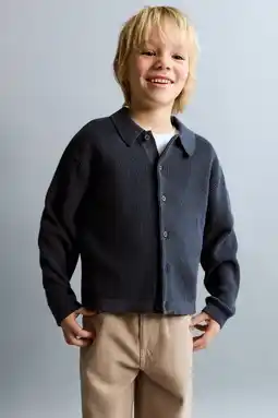 Wehkamp Mango Kids vest donkerblauw gebreid aanbieding