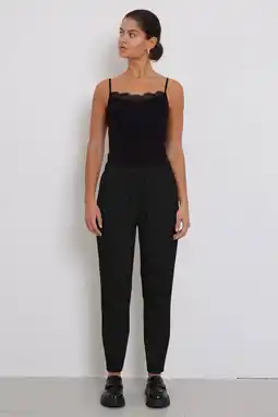 Wehkamp Bruuns Bazaar slim regularwaist broek zwart aanbieding
