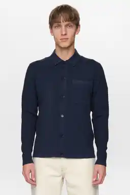 Wehkamp Anerkjendt vest rib gebreid donkerblauw aanbieding
