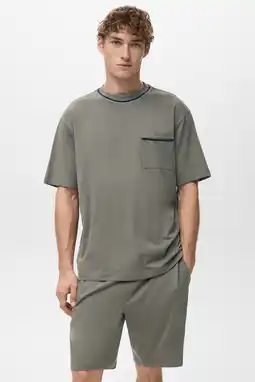 Wehkamp Mango Man shortama olijfgroen aanbieding